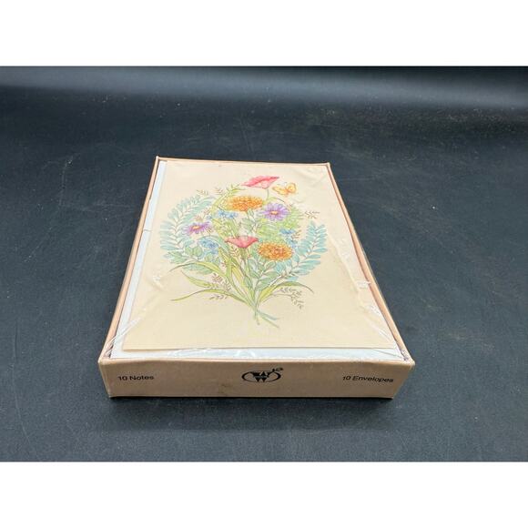 Vintage floral boxed note cards - 10 notes sealed - unopened/ unused - Picture 3 of 7